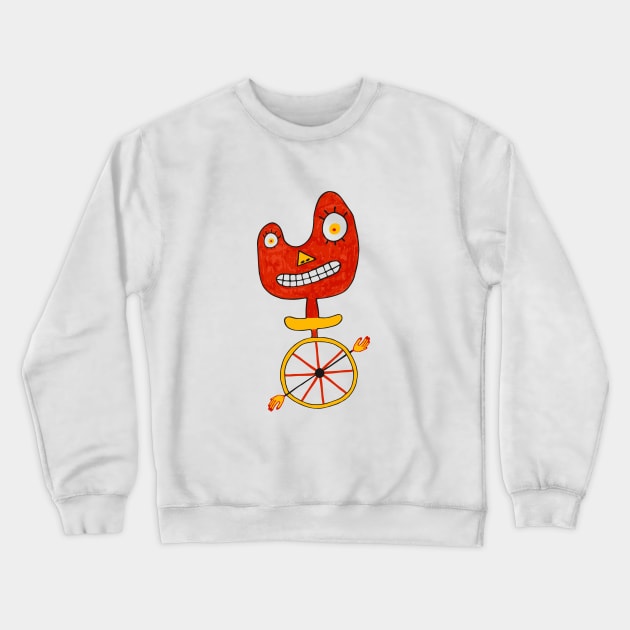 A Unicycle Swallowed by Hermes Crewneck Sweatshirt by G-Worthy